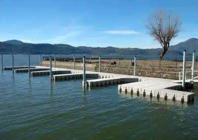 Wide Shot Of Yacht Dock Built By Regatta Dock Systems In Bantam Lake
