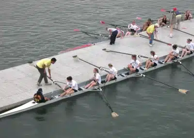 Dock For Rowing And Kayaking Made B Y Regatta Dock Services In Lake Zoar