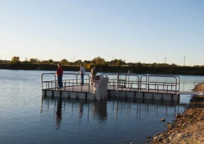 Fishing Dock With People Fishing Made By Regatta Dock Services In Lake Zoar